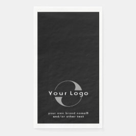 ブラック+ホワイト文字会社事業紙のロゴ