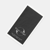 ブラック+ホワイト文字会社事業紙のロゴ (コーナー)