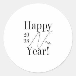 ブラック＆ホワイト新年会 ラウンドシール