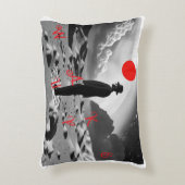 ブラック&ホワイト🤍早朝のイメージCent枕 アクセントクッション (正面(垂直))