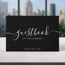 ブラック&ホワイト書道バケーションホームまたはレンタル ゲストブック