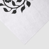 ブラック&ホワイト渦巻形のフローラオーナメントニースシンプル 薄葉紙 (詳細)
