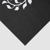 ブラック&ホワイト渦巻形のフローラオーナメントニースシンプル 薄葉紙 (詳細)