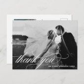 ブラック&ホワイト結婚の2枚の写真 ポストカード (正面/裏面)