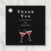 ブラック&ホワイト結婚ズお祝いワインボトルラベル フェイバータグ (正面)