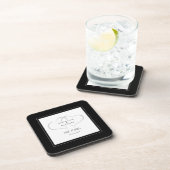 ブラック&ホワイト結婚ズのシック・ハートズ氏とミセスエレガント・ミセス コースター (右側)