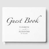 ブラック&ホワイト結婚ズゲストブック ゲストブック (正面)