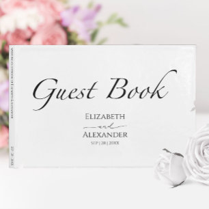 ブラック&ホワイト結婚ズゲストブック ゲストブック