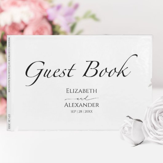 ブラック&ホワイト結婚ズゲストブック ゲストブック