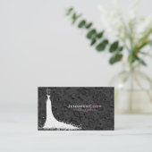 ブラック&ホワイト結婚ズドレス&ヴィンテージレース2 名刺 (スタンド正面)