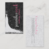 ブラック&ホワイト結婚ズドレス&ヴィンテージレース2a 名刺 (正面/裏面)