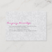 ブラック&ホワイト結婚ズドレス&ヴィンテージレース 名刺 (裏面)