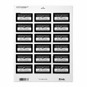 ブラック&ホワイト結婚ハロウィーンの名前Love is Sweet ラベル (フルシート)