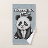 ブラック&ホワイト美しいパンダドリームズ バスタオルセット (ハンドタオル)