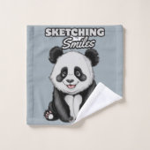 ブラック&ホワイト美しいパンダドリームズ バスタオルセット (ウォッシュタオル)