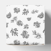 ブラック&ホワイト葉ローズラインアートバスボムボックス フェイバーボックス (上部)