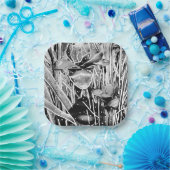 ブラック&ホワイト誕生日忘れられない紙プレート#1 ペーパープレート (パーティー)