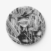 ブラック&ホワイト誕生日忘れられない紙プレート#2 ペーパープレート (正面)