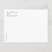 ブラック+ホワイト逆スワール結婚式RSVPポストカード インビテーションポストカード (裏面)