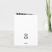 ブラック&ホワイト雪片エレガンス写真クリスマス サンキューカード (裏面)