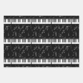 ブラック&ホワイト音楽コレクションラッピング紙シート ラッピングペーパーシート (正面)