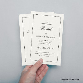 ブラック&ホワイト音楽リサイタルプログラムテンプレート