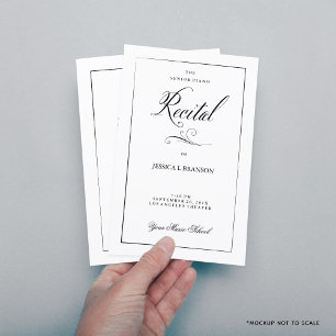 ブラック&ホワイト音楽リサイタルプログラムテンプレート