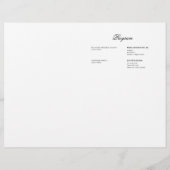 ブラック&ホワイト音楽リサイタルプログラムテンプレート (裏面)