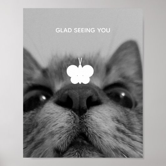 ブラック&ホワイト17yro子猫 ポスター (正面)