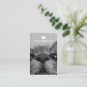 ブラック&ホワイト17yro子猫 空白の 名刺 (スタンド正面)