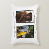 ブラック&ホワイト2周年フォトコラージュ アクセントクッション (正面(垂直))