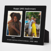ブラック&ホワイト2周年フォトコラージュ フォトプラーク (側面)