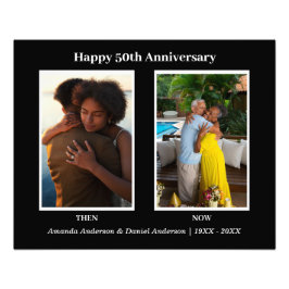 ブラック&ホワイト2周年記念写真コラージュ フォトプリント