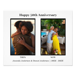 ブラック＆ホワイト2周年記念写真コラージュ フォトプリント           