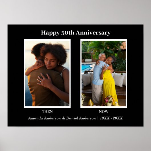 ブラック＆ホワイト2周年記念写真コラージュ ポスター (正面)