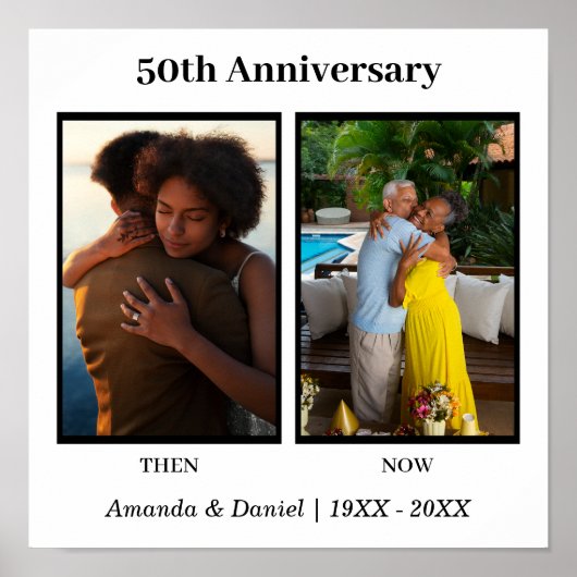 ブラック＆ホワイト2周年記念写真コラージュ ポスター (正面)