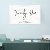 ブラック&ホワイト21th誕生日パーティーウェルカムバナー 横断幕 (トレードショー)