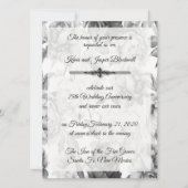 ブラック&ホワイト25周年記念のお祝い 招待状 (正面)