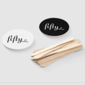 ブラック&ホワイト50歳と素晴らしい誕生日パーティー ハンドファン (組立なし)