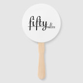 ブラック&ホワイト50歳と素晴らしい誕生日パーティー ハンドファン (正面)