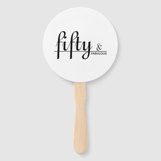 ブラック&ホワイト50歳と素晴らしい誕生日パーティー ハンドファン (正面)