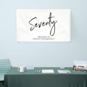 ブラック&ホワイト70thバースデーパーティー歓迎バナー 横断幕 (トレードショー)