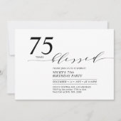 ブラック＆ホワイト75周年祝福バースデーパーティー 招待状 (正面)