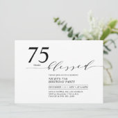 ブラック＆ホワイト75周年祝福バースデーパーティー 招待状 (スタンド正面)