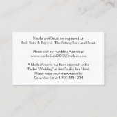 ブラック、ホワイト、アクアスノーフレーク情報カード エンクロージャーカード (裏面)