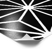 ブラック&ホワイト アールデコ調トライアングル柄 フォトプリント (角)