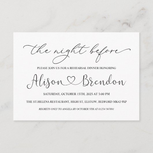 ブラック ホワイト ウェルカムトゥザ・ナイト・ビフォア エンクロージャーカード (正面)