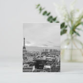 ブラック&ホワイト：エッフェルタワー、パリ、フランス ポストカード (スタンド正面)