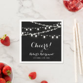 ブラック&ホワイト |エレガント除クラシック職パーティー スタンダードカクテルナプキン (インサイチュ)