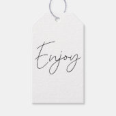 ブラック ホワイト エレガント カリグラフィー 手作りを楽しむ ギフトタグ (正面)